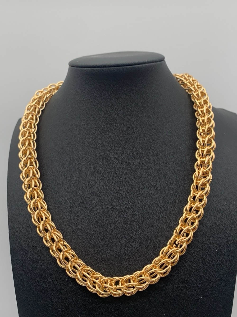Classic Gold-Tone multi circle link Chain Necklace - Women 16-18”